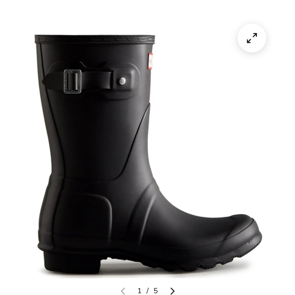 Hunter Women's Original Short Boots - Black/Dark Slate - Picture 2 of 7